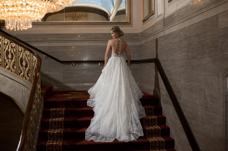 Super Sale Berta  16-07 - illusion sweetheart w/ beaded ball gown