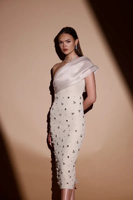 Savings Event Leora White Stone Dress