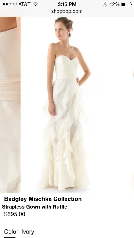 Today’s Deal Badgley Mischka Strapless Gown with Ruffle