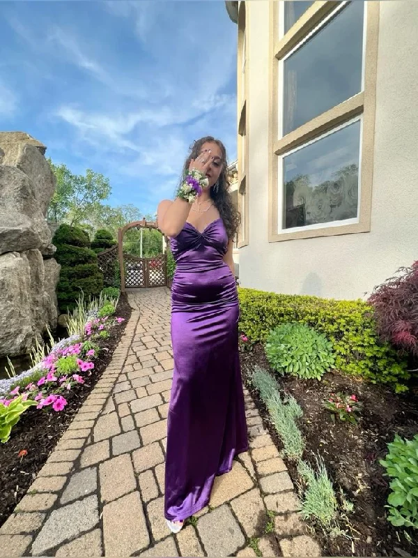 Bargain Prices Classy Purple Sweetheart Neck Sheath Satin Long Prom Evening Dress Y7908 Bargain Prices Classy Purple Sweetheart Neck Sheath Satin Long Prom Evening Dress Y7908