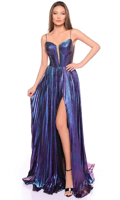 Early Access Amarra 88098 - Plunging V-Neck Sleeveless Prom Gown