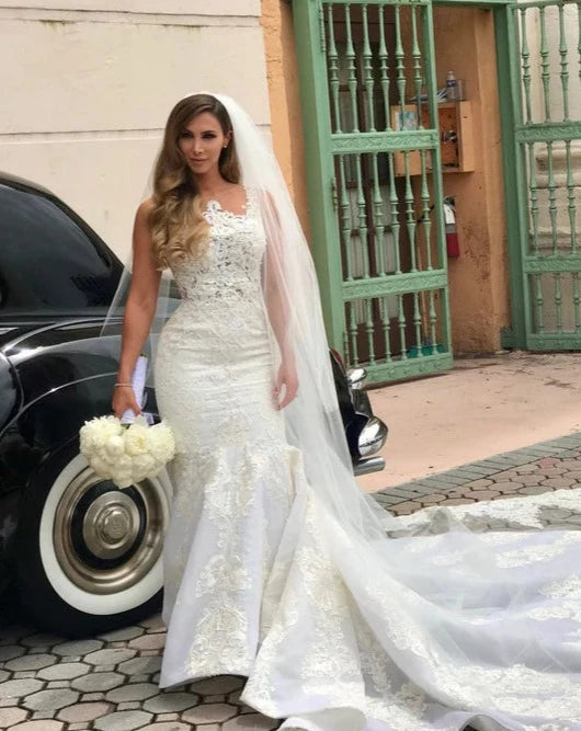 Time-Limited Offer Other Bespoke Sleeveless Illusion Lace Mermaid