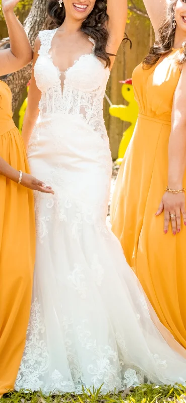Bonus Savings Maggie Sottero One of a Kind Fit & Flare Wedding Dress