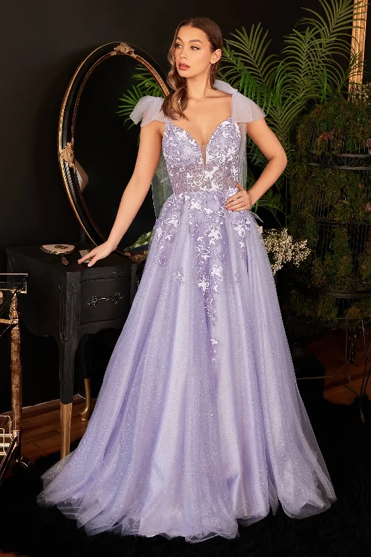 Savings Spectacular Butterfly Applique Tulle Gown by Ladivine CB097