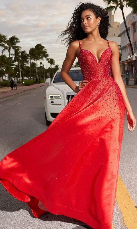 Exclusive Offers Sherri Hill - 54286 Jewel-Strewn Mikado A-Line Dress