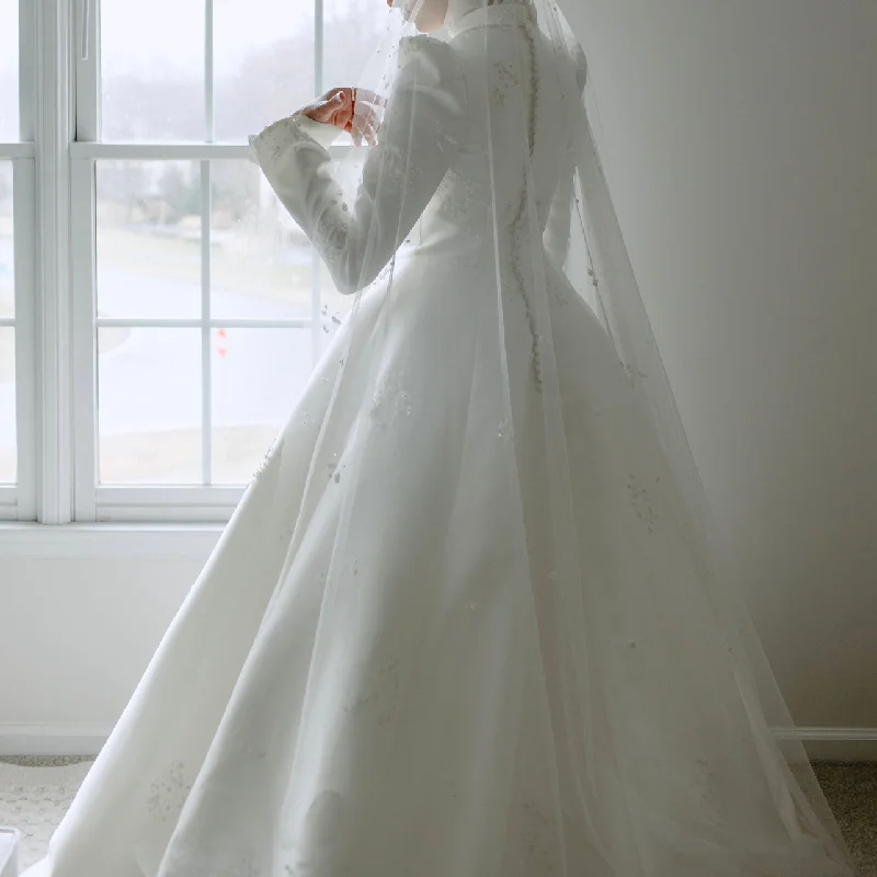 Seasonal Sale Other Regal High Neck Long Sleeved A-Line