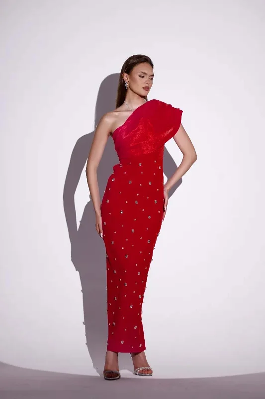 Big Discounts Leora Red Stone Dress