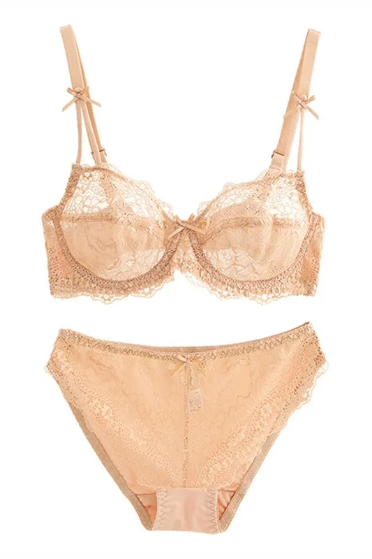 Price Drop Alert Nude Lace Lingerie Set