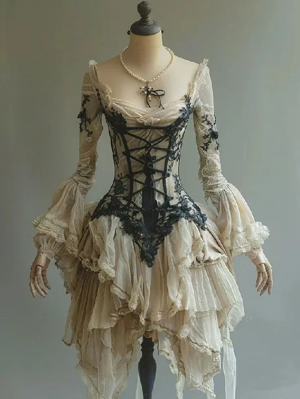 Huge Discounts Retro Chiffon Lace Homecoming Dress Short Party Prom Dress Y7916