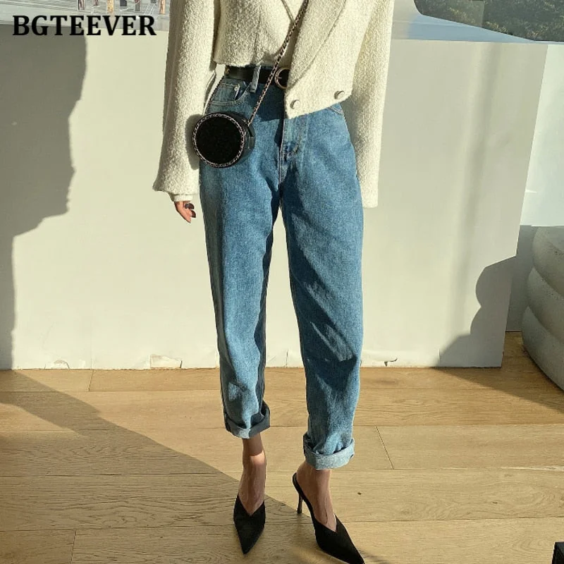New Arrival Awakecrm Christmas Gift BGTEEVER Casual Irregular Pockets High Waist Jeans Pants Fashion Loose Denim Jeans Female Trousers Autumn Winter Pantalon New Arrival Awakecrm Christmas Gift BGTEEVER Casual Irregular Pockets High Waist Jeans Pants Fashion Loose Denim Jeans Female Trousers Autumn Winter Pantalon