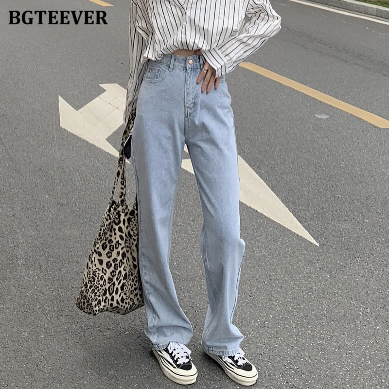 Limited Stock Awakecrm Christmas Gift BGTEEVER Casual Loose Floor-Length Jeans Pants for Women High Waist Pockets Ladies Straight Denim Pants Summer Female Trousers Limited Stock Awakecrm Christmas Gift BGTEEVER Casual Loose Floor-Length Jeans Pants for Women High Waist Pockets Ladies Straight Denim Pants Summer Female Trousers