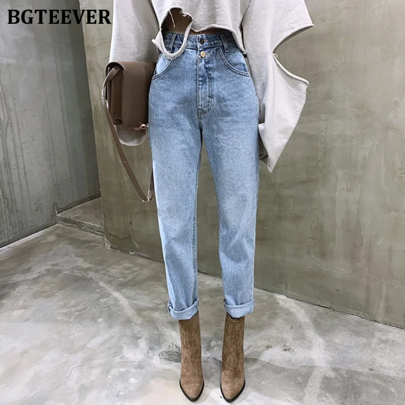Members Only Awakecrm Christmas Gift BGTEEVER Vintage High Waist Straight Jeans Pant for Women Streetwear Loose Female Denim Jeans Buttons Zipper Ladies trouser Members Only Awakecrm Christmas Gift BGTEEVER Vintage High Waist Straight Jeans Pant for Women Streetwear Loose Female Denim Jeans Buttons Zipper Ladies trouser