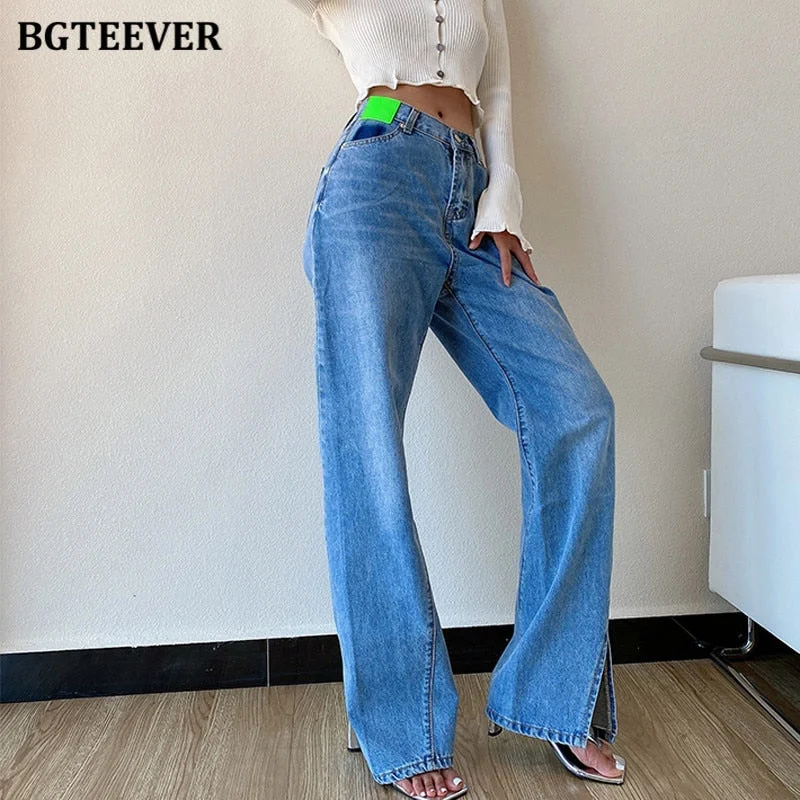 The Best Prices Awakecrm Christmas Gift BGTEEVER Vintage Straight Jeans for Women High Waist Classic Retro Boyfriend Pants Blue Loose Splits Mom Denim Long Pant The Best Prices Awakecrm Christmas Gift BGTEEVER Vintage Straight Jeans for Women High Waist Classic Retro Boyfriend Pants Blue Loose Splits Mom Denim Long Pant