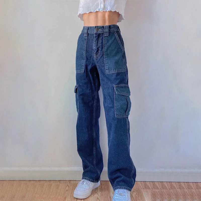 Super Sale Awakecrm Christmas Gift JMPRS High Waist Women Jeans Spring Preppy Style Pockets Baggy Denim Pants Casual Blue Patchwork Pocket Streetwear Trousers Super Sale Awakecrm Christmas Gift JMPRS High Waist Women Jeans Spring Preppy Style Pockets Baggy Denim Pants Casual Blue Patchwork Pocket Streetwear Trousers
