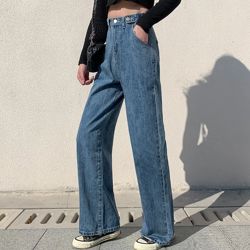Super Deal Awakecrm Christmas Gift JMPRS Woman Jeans High Waist Wide Leg Denim Pants Spring Vintage Straight Blue Streetwear Casual Ladies Korean Baggy Jean Super Deal Awakecrm Christmas Gift JMPRS Woman Jeans High Waist Wide Leg Denim Pants Spring Vintage Straight Blue Streetwear Casual Ladies Korean Baggy Jean