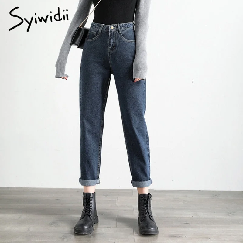 Year-End Sale Awakecrm gray blue high waist jeans woman street style cotton mom jeans no stretch women boyfriend jeans vintage harem pants Year-End Sale Awakecrm gray blue high waist jeans woman street style cotton mom jeans no stretch women boyfriend jeans vintage harem pants