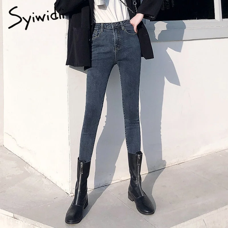 Weekend Flash Sale Awakecrm Gray Jeans Woman High Waist Women Skinny Fashion Korean Washed Coated Denim Pencil Pants Stretch Jean Black Fashion New Weekend Flash Sale Awakecrm Gray Jeans Woman High Waist Women Skinny Fashion Korean Washed Coated Denim Pencil Pants Stretch Jean Black Fashion New