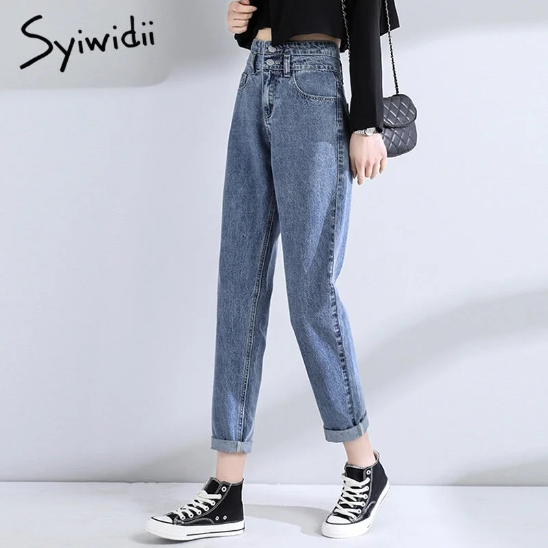Referral Discount Awakecrm High Waist Jeans Woman Fashion Street Style Elastic Waist Denim Pants Cotton Loose Coated Vintage Washed Boyfriend Jeans Referral Discount Awakecrm High Waist Jeans Woman Fashion Street Style Elastic Waist Denim Pants Cotton Loose Coated Vintage Washed Boyfriend Jeans