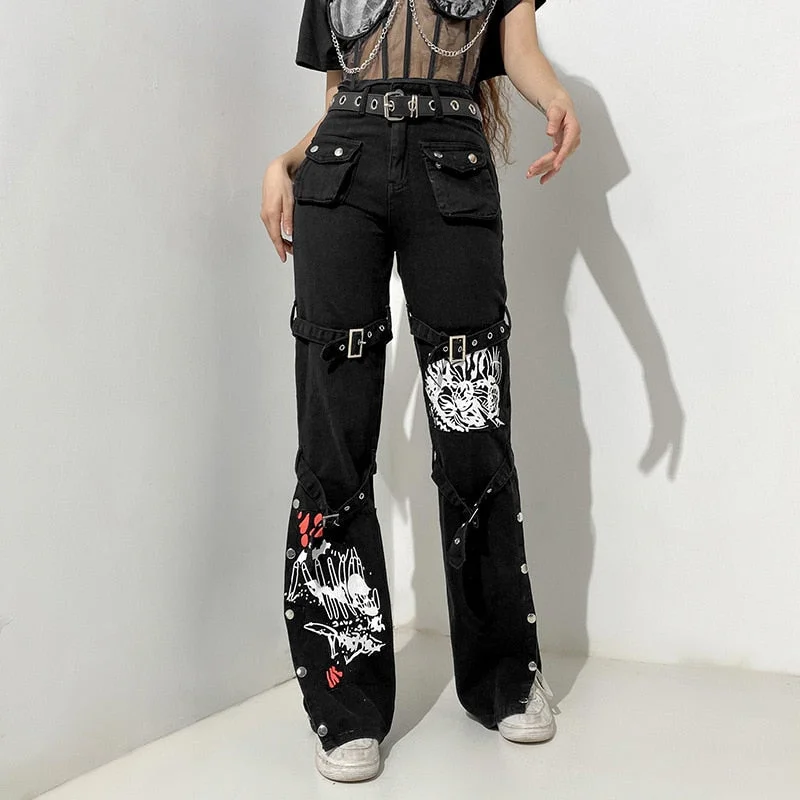 Savings Event Black Friday Sales Hippie Jeans Comic Print Punk Pant Grunge Clothes Korean Fashion Straight Women Streetwear Y2k Savings Event Black Friday Sales Hippie Jeans Comic Print Punk Pant Grunge Clothes Korean Fashion Straight Women Streetwear Y2k
