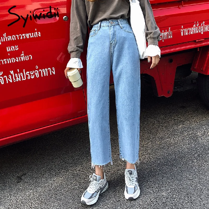 Instant Savings Awakecrm skyblue mom jeans women high waist denim pants Vintage Tassel Washed Harem Pants Casual black white boyfriend jean Instant Savings Awakecrm skyblue mom jeans women high waist denim pants Vintage Tassel Washed Harem Pants Casual black white boyfriend jean