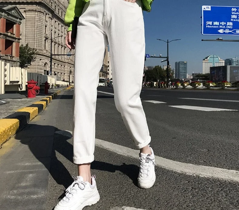 Grand Opening Sale Awakecrm Joskaa White Jeans for Women High Waist Harem Mom Jeans Spring New Black Women Jeans Streetwear Denim Pants Beige Blue Grand Opening Sale Awakecrm Joskaa White Jeans for Women High Waist Harem Mom Jeans Spring New Black Women Jeans Streetwear Denim Pants Beige Blue