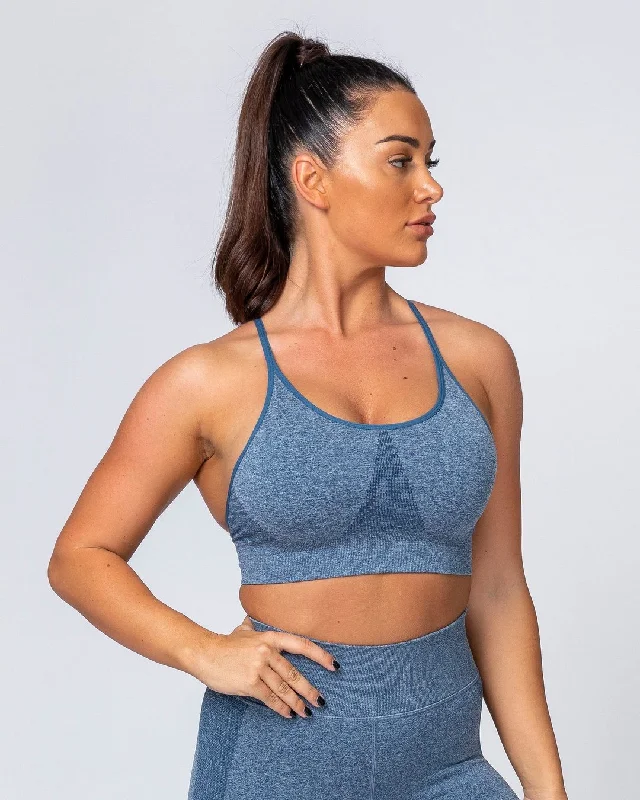 Reduced Prices All Day Strap Seamless Bra - Navy Marl