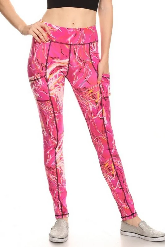 Don’t Miss Out Abstract Light Streak Active Leggings
