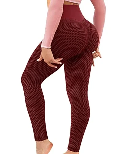 New Markdowns AIMILIA Textured Anti Cellulite Leggings for Women High Waisted Yoga Pants Workout Tummy Control Sport Tights - Y-tight-red New Markdowns AIMILIA Textured Anti Cellulite Leggings for Women High Waisted Yoga Pants Workout Tummy Control Sport Tights - Y-tight-red