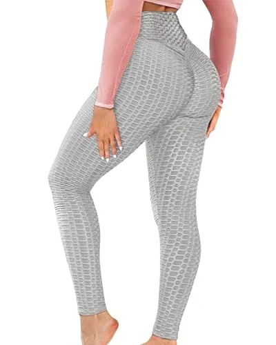 Early Access AIMILIA Butt Lifting Anti Cellulite Leggings for Women High Waisted Yoga Pants Workout Tummy Control Sport Tights Gray