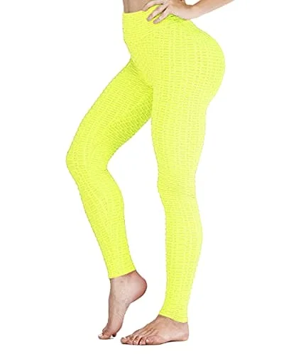 Reduced Prices AIMILIA Textured Anti Cellulite Leggings for Women High Waisted Yoga Pants Workout Tummy Control Sport Tights Yellow Reduced Prices AIMILIA Textured Anti Cellulite Leggings for Women High Waisted Yoga Pants Workout Tummy Control Sport Tights Yellow