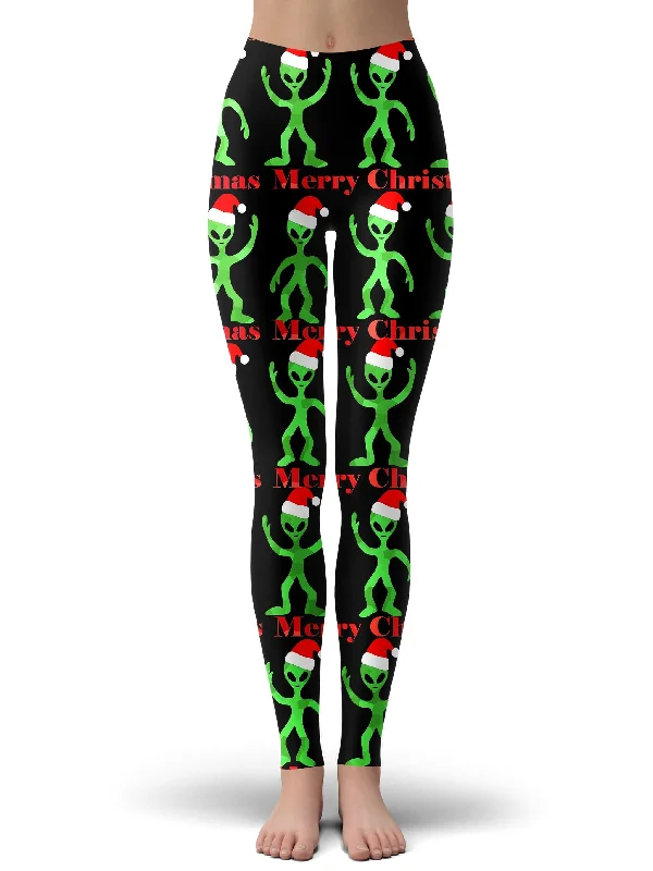 Year-End Clearance Alien Christmas Leggings