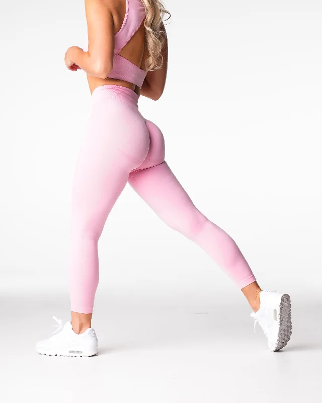 Don’t Miss Out Baby Pink Mid Rise Contour Seamless Leggings