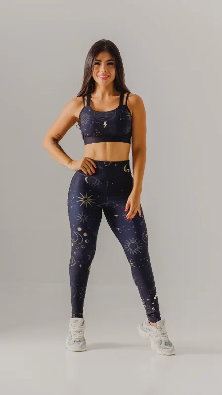Limited Quantity BrandFit  Eclipse print Workout Two Piece Set: Leggings and sport bra