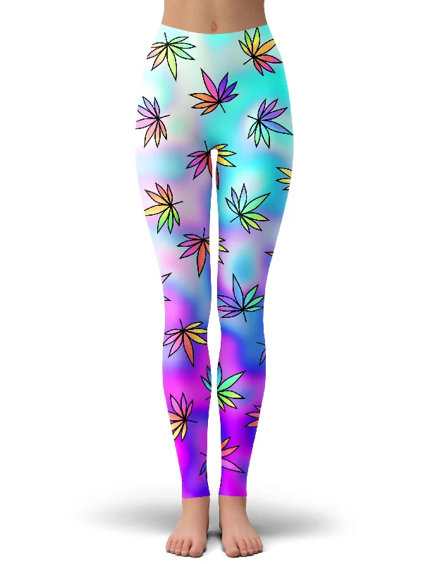 Discount Extravaganza Cascading Marijuana Leggings