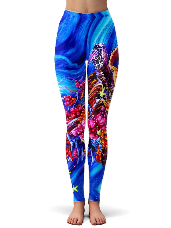 Don't Wait Cosmic Turtle Leggings