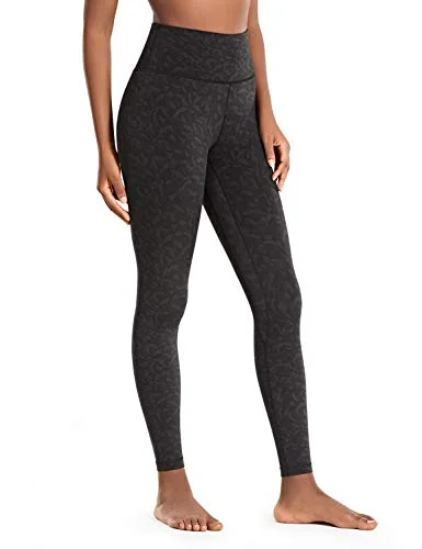 Markdowns CRZ YOGA Women's High Waisted Workout Leggings - Naked Feeling 7/8 Yoga Pants Printed Olive Leopard Grain-R009A