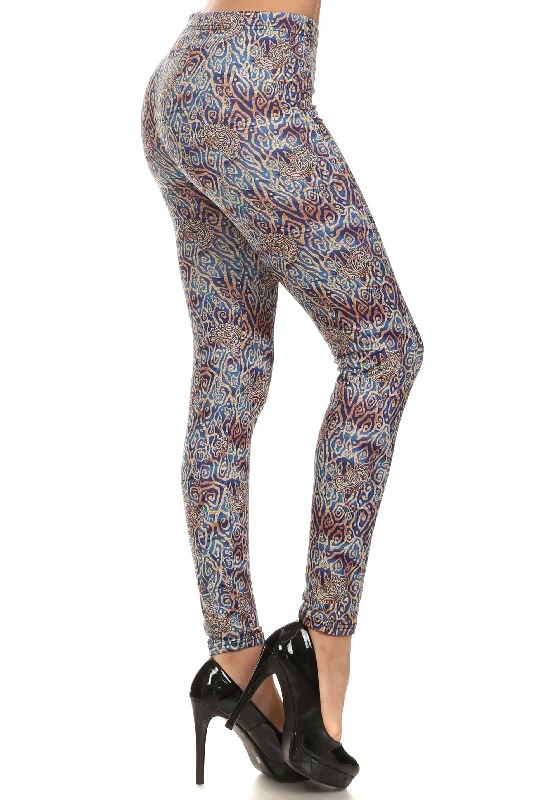 Customer Appreciation Sale Cyclical Tribal Velour Leggings