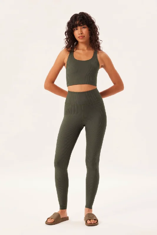 Overstock Girlfriend Collective Rib High-Rise Legging, Long - Cypress