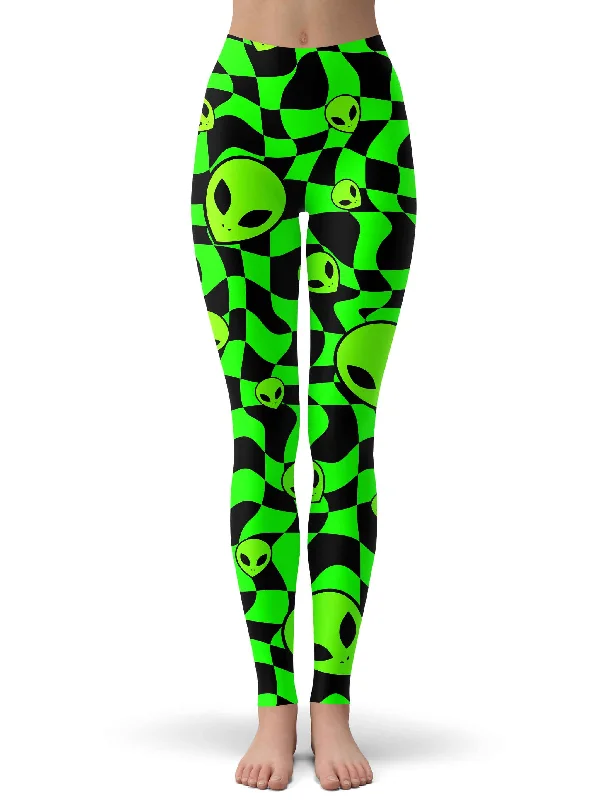 Year-End Sale Green Aliens Leggings