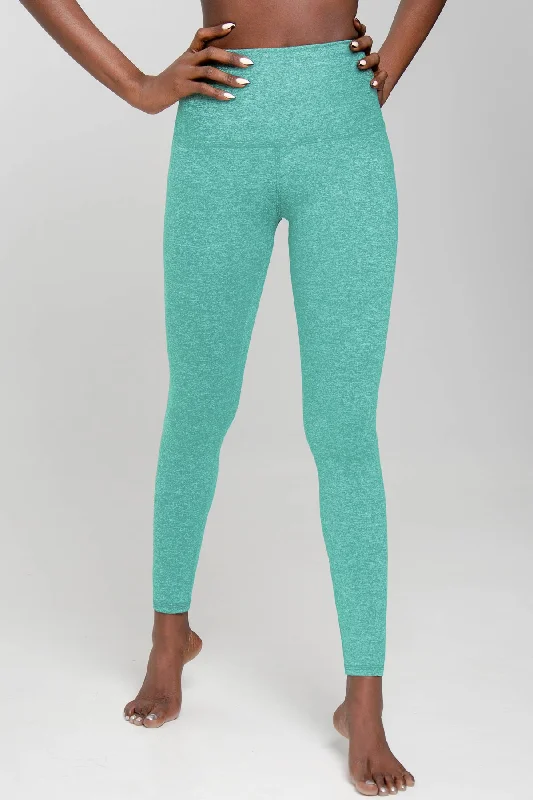 Referral Discount Heather Mint Lucy Green UV 50+ Performance Leggings Yoga Pants - Women