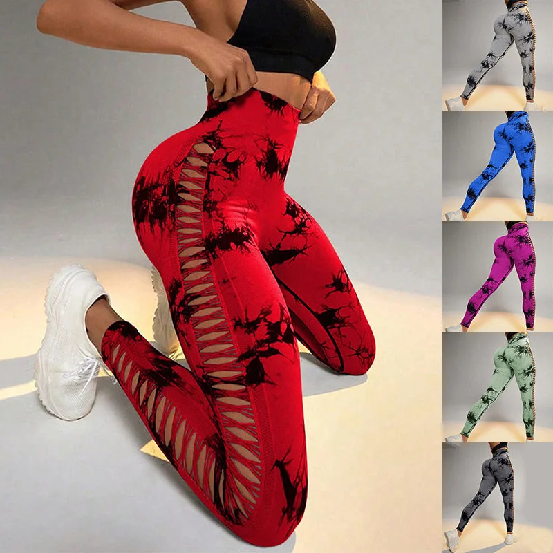 Major Savings High-Waist Tie Dye Yoga Pants