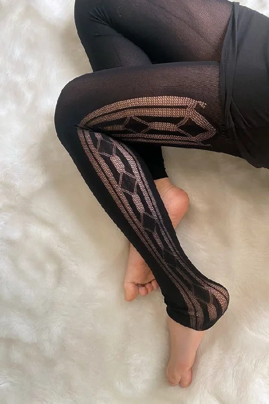Super Bargain Lady's Fashion Designed Footless Pantyhose