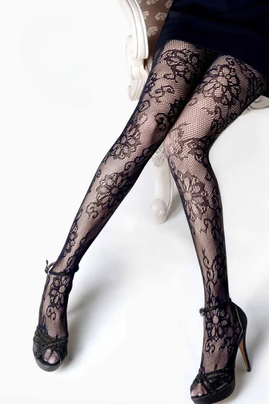Extra Savings Plus Size Lady's Wildflower Fishnets