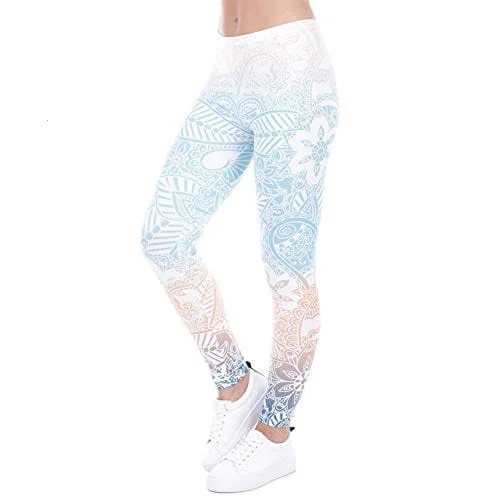 Discount Mania Middle Waisted Seamless Workout Leggings - Women’s Mandala Printed Yoga Leggings, Tummy Control Running Pants (Color Mandala, One Size) Discount Mania Middle Waisted Seamless Workout Leggings - Women’s Mandala Printed Yoga Leggings, Tummy Control Running Pants (Color Mandala, One Size)