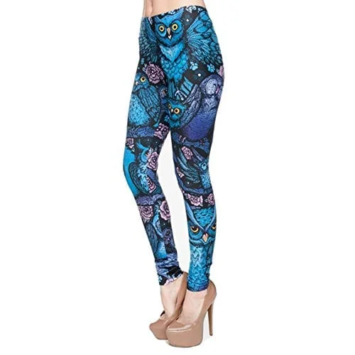Hot Deal Middle Waisted Seamless Workout Leggings - Women’s Mandala Printed Yoga Leggings, Tummy Control Running Pants (Owl Blue, Plus Size) Hot Deal Middle Waisted Seamless Workout Leggings - Women’s Mandala Printed Yoga Leggings, Tummy Control Running Pants (Owl Blue, Plus Size)