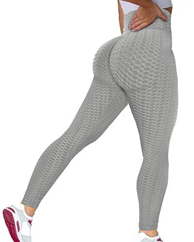 The Best Prices Murandick Textured Leggings for Women Scrunch High Waist Textured Yoga Workout Pants - Grey The Best Prices Murandick Textured Leggings for Women Scrunch High Waist Textured Yoga Workout Pants - Grey