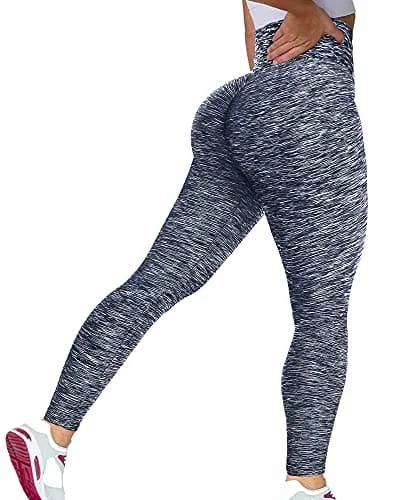 Stock Clearance Murandick Textured Leggings for Women Scrunch High Waist Textured Yoga Workout Pants - Blue/Grey Stock Clearance Murandick Textured Leggings for Women Scrunch High Waist Textured Yoga Workout Pants - Blue/Grey