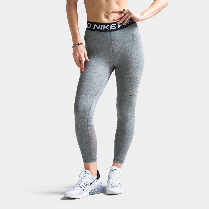 Markdowns Nike Pro Women's Mid-Rise Cropped Mesh Panel Leggings / Grey