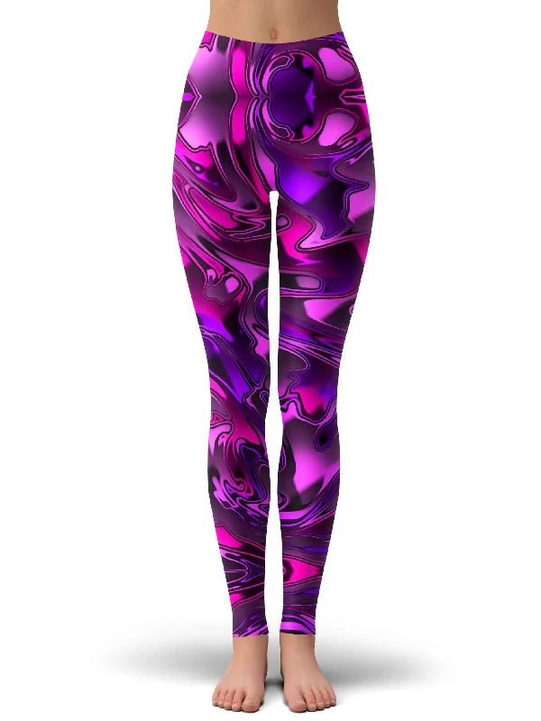 Savings Galore Pink and Purple Chromatic Melt Leggings