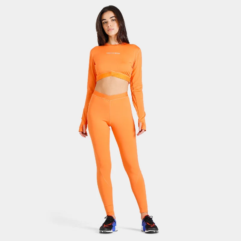 Hurry In Pink Soda Sport Women's Topanga Cross Tape Tights / Dusty Orange